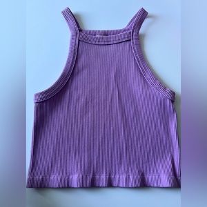 light purple cropped tank top from Dynamic. one size